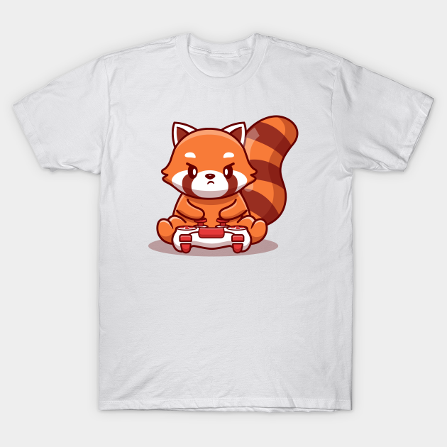 Cute Red Panda Gaming Gaming T Shirt Teepublic 